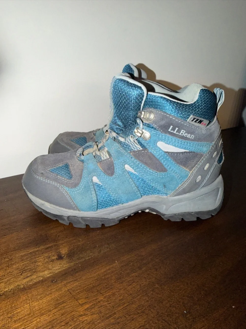 LL Bean Tek 2.5 Hiking Waterproof Trail Hiking Boots 286156 Blue Youth Siz